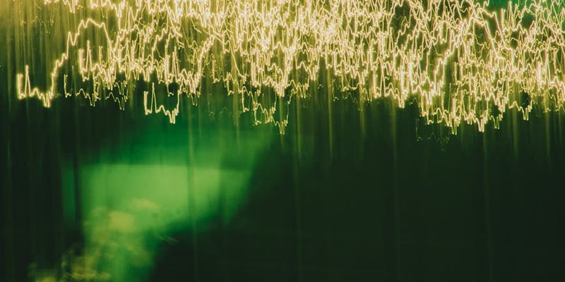 Abstract glowing lines representing flow of energy and movement